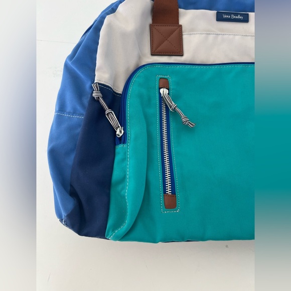 Vera Bradley Cool Lagoon Go Anywhere Carry-On Lighten Up Travel Duffle Bag NWOT - Picture 4 of 16